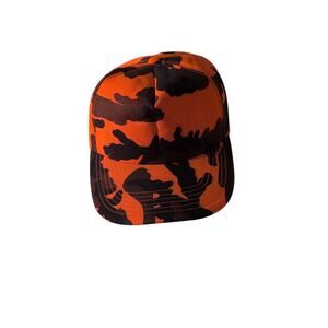 VINTAGE Winchester Safety Orange Camo Hunting Hat Camouflage Cap One Size Lined